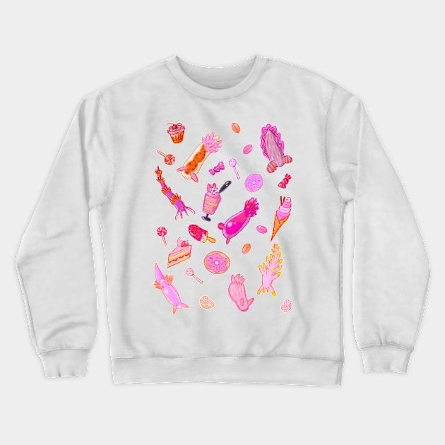 Sea Slugs and Small Sweets in Digital Crewneck Sweatshirt by narwhalwall